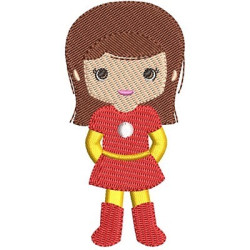 Matriz De Bordado Super Heroína Cute 5