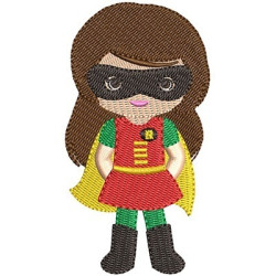 Matriz De Bordado Super Heroína Cute 3