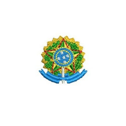 Embroidery Design Escudo República Federativa Do Brasil 2,5cm