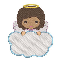 Diseño Para Bordado ángel Niña En Nube 6