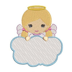 Diseño Para Bordado ángel Niña En Nube 8