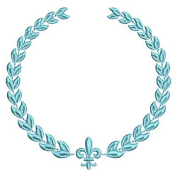 Diseño Para Bordado Marco Flor De Lis 2