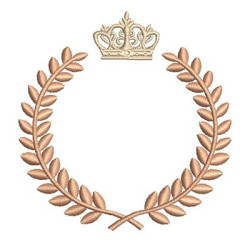 Diseño Para Bordado Marco Con La Corona Acacias 2