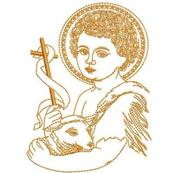 Embroidery Design Saint John Contour