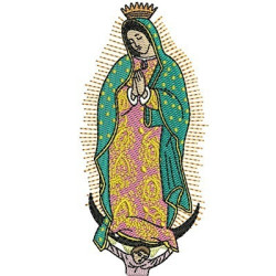 Diseño Para Bordado Virgen De Guadalupe 12 Cm