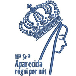 Diseño Para Bordado Nuestra Señora Aparecida Ruega Por Nosotros