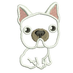 Embroidery Design French Buldog 7