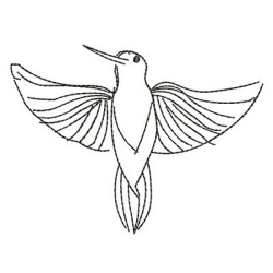 Matriz De Bordado Beija Flor 3