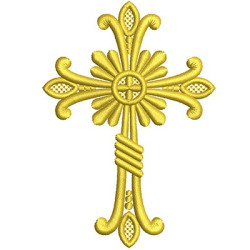 Diseño Para Bordado Cruz Decorada 77