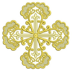 Diseño Para Bordado Cruz Decorada 79