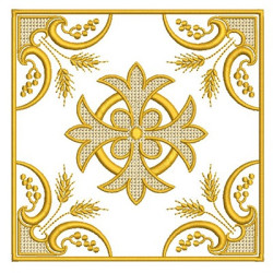 EMBROIDERED ALTAR CLOTHS CROSS AND WHEAT 151