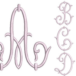 Diseño Para Bordado Paquete 26 Letras Alfabeto 10 Cm