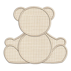 Matriz De Bordado Urso Aplicado 15 Cm