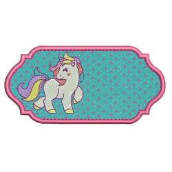 Diseño Para Bordado Marco Aplicación Unicorno 1