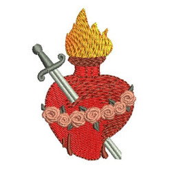 Diseño Para Bordado Corazón Inmaculado De Maria 4
