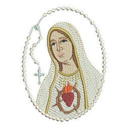 Diseño Para Bordado Rosario Del Sagrado Corazón De Fatima