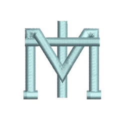 Embroidery Design M With Cross