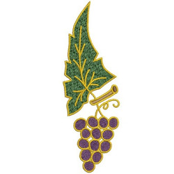 Diseño Para Bordado Manojo De Uvas 13 Cm
