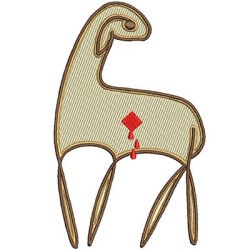 Embroidery Design Lamb Simple 15 Cm