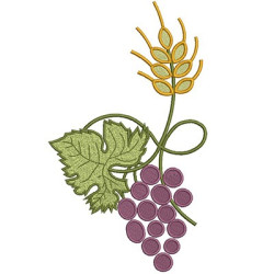 Embroidery Design 26 Cm Grape Cock