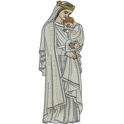 Embroidery Design Our Lady Of Wisdom 18 Cm