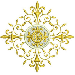 Matriz De Bordado Hóstia Adornada