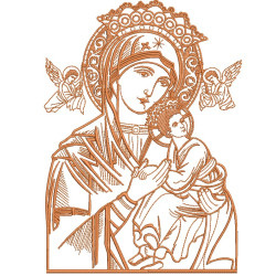 Embroidery Design Our Lady Of Perpetual Help Contoured
