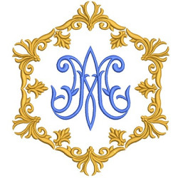 Matriz De Bordado Moldura Litúrgica Mariana