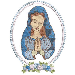 Diseño Para Bordado Medalla De La Virgen De Gracias 2