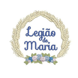 Matriz De Bordado Moldura De Trigos Legião De Maria 9 Cm