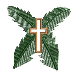 Embroidery Design Branches With Cross