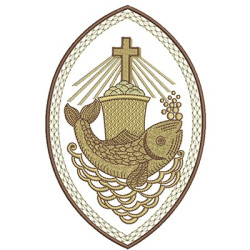 Diseño Para Bordado Medalla Eucaristía 2