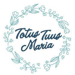 Diseño Para Bordado Totus Tuus Maria