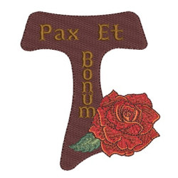 Embroidery Design Tau Pax Et Bonum