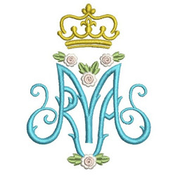 Embroidery Design Marian With Flowers