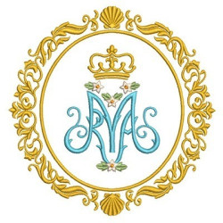 Matriz De Bordado Medalha Mariana 21