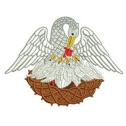 Embroidery Design Pelicano 13 Cm