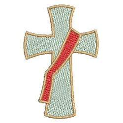 Diseño Para Bordado Cruz Con Manto