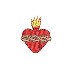 Embroidery Design Sacred Heart 3 Cm