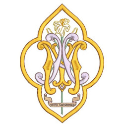 Embroidery Design Marian Medal 22