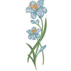 Embroidery Design 25 Cm Lilies