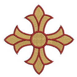 Matriz De Bordado Cruz Decorada 88