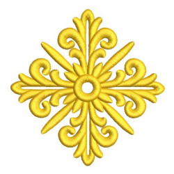 Diseño Para Bordado Cruz Decorada 125