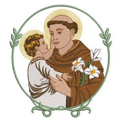 Embroidery Design Frame Holy Anthony 18 Cm