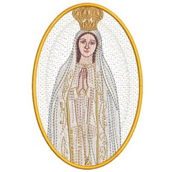 Embroidery Design Medal Our Lady Of Fatima 2
