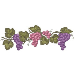 Diseño Para Bordado Rama De Uvas 30 Cm