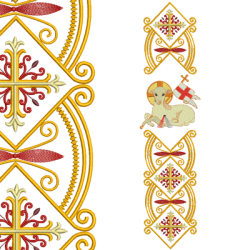 Diseño Para Bordado Combinado Vertical  80 Cm