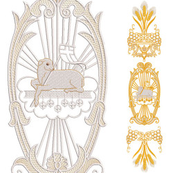 Diseño Para Bordado Conjunto Vertical Cordero 80 Cm