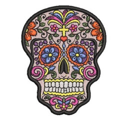 Embroidery Design Mexican Skull Patch