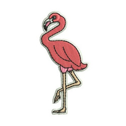 Matriz De Bordado Flamingo Patch